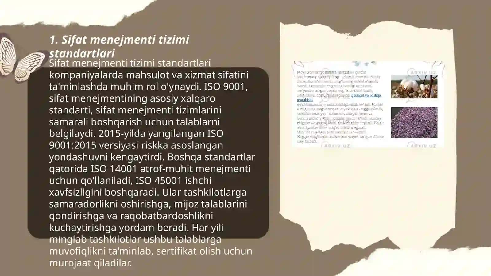 Oziq ovqat sanoatida standart talablari 3