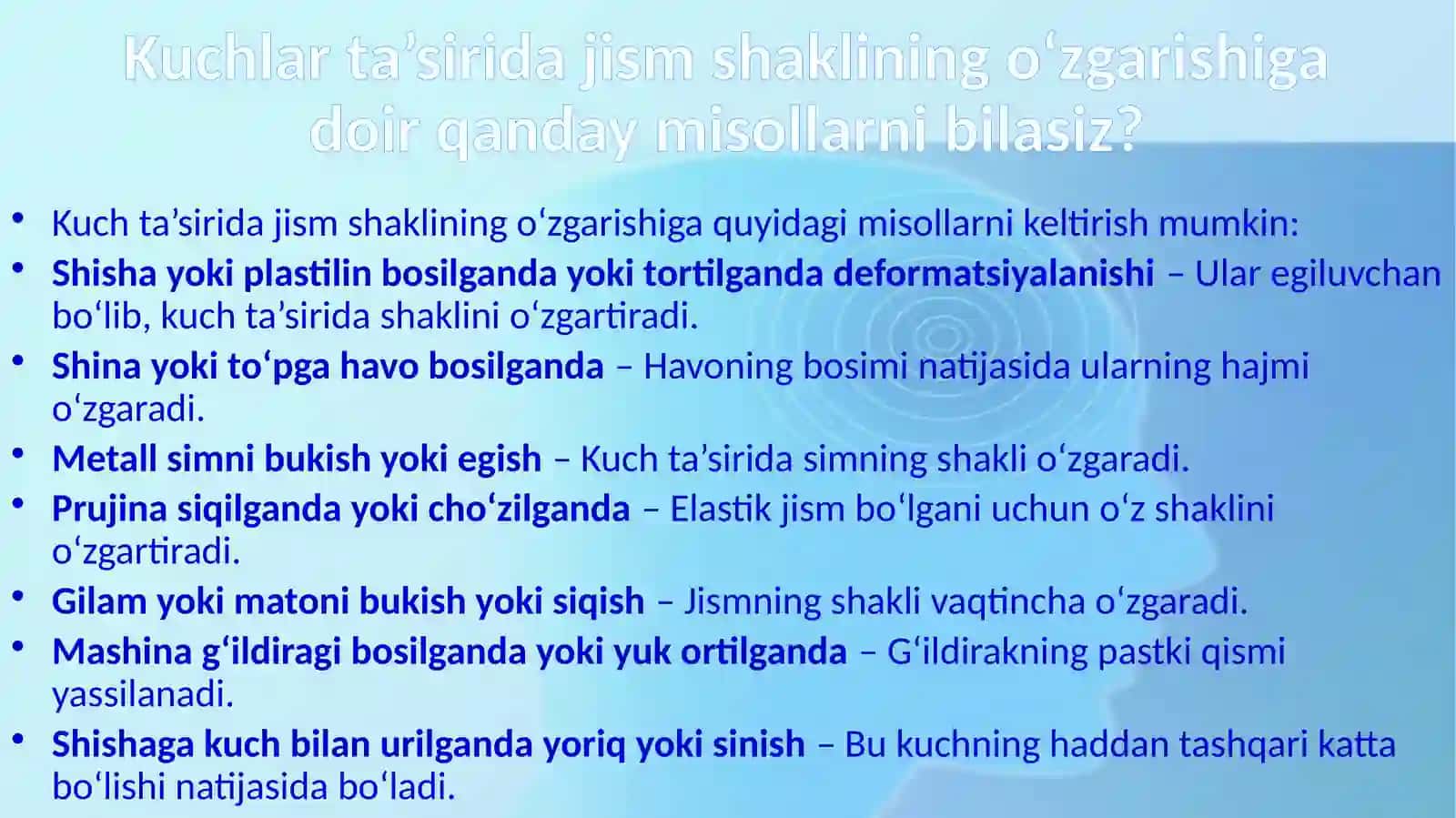 Harakatlanayotgan jismlarga'sir etuvchi kuchlar 3