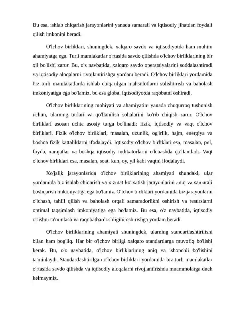 Xoʻjalik jarayonida qoʻllaniladigan oʻlchov birliklari 3