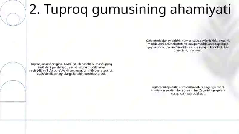 Tuproq Gumusi Va Unumdorligi 3
