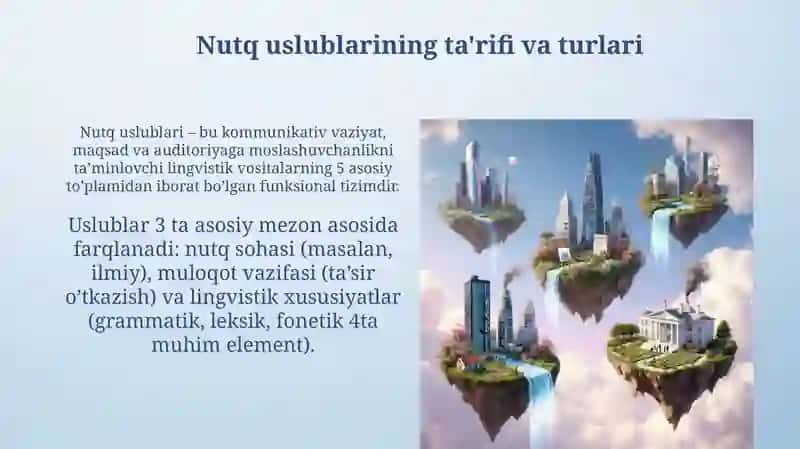 Nutq uslublarining qiyosiy tavsifi 3
