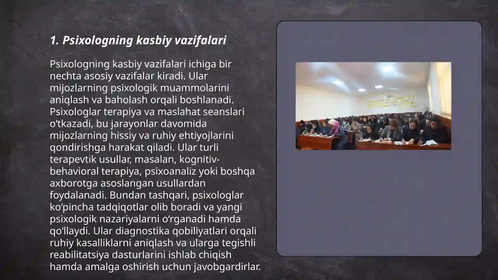 Psixolog kasbiy faoliyati va kasbiy uygʻunlik 3