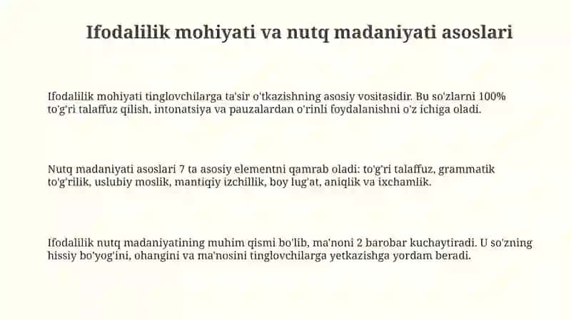 Ifodali oʻqish va nutq madaniyatining oʻziga xos xususiyatlari 3