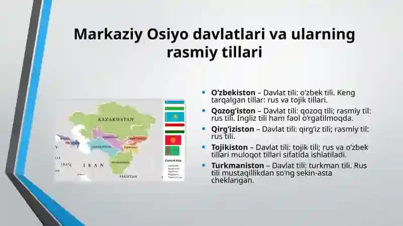 Markaziy Osiyo davlatlaridagi til siyosati 3