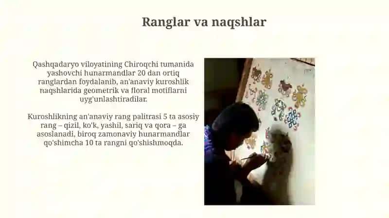 Xalq hunarmandchiligida Quroqchilik san'ati 3