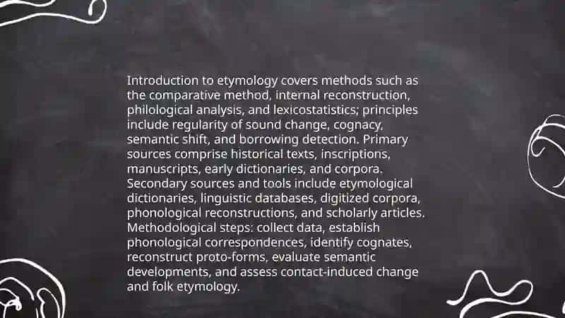 Introduction to Etymology: Methods and Sources 3