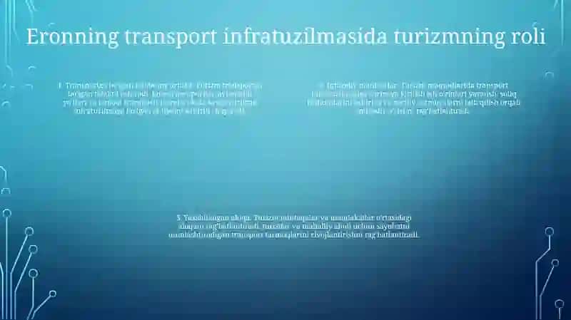 Eronning Turizmda Transport Tizimi 3