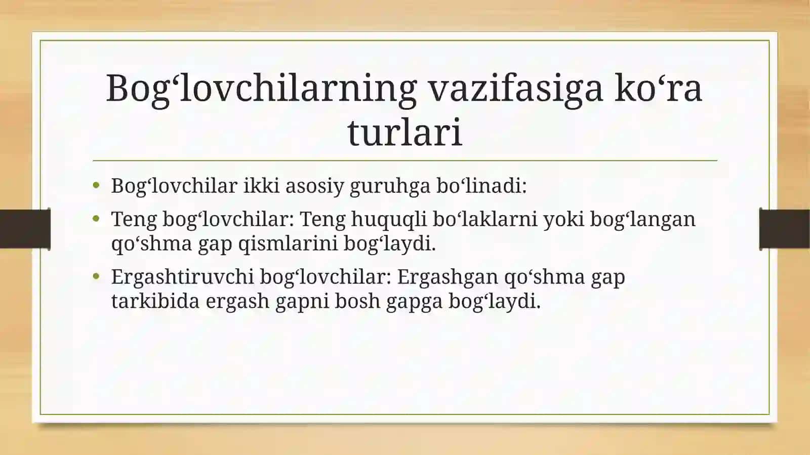 Bog‘lovchi yordamchi so‘zlar 3