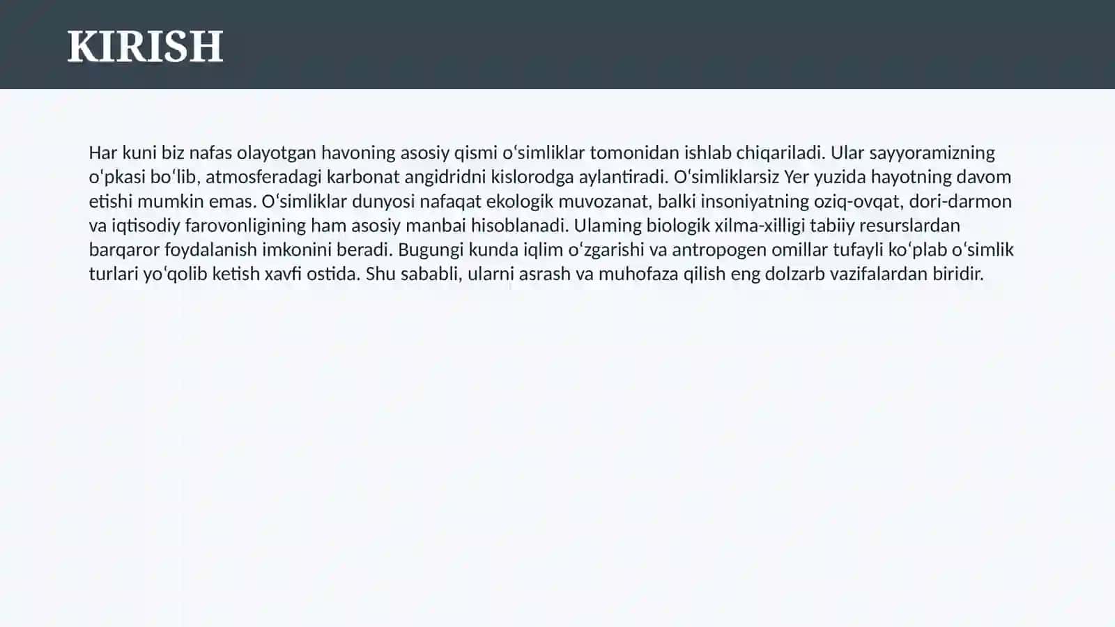 O`SIMLIKLAR DUNYOSI 3