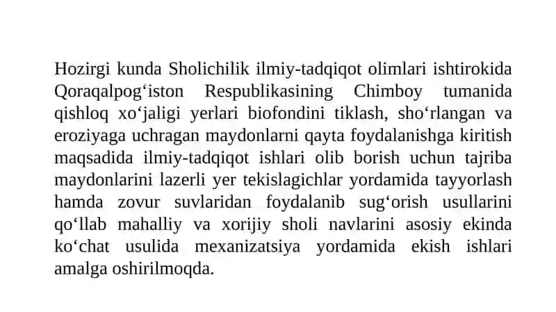Sholini ko’chat usulida yetishtirishning afzalliklari 3