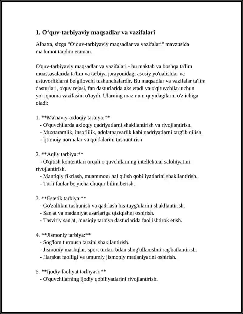 O‘QUV TARBIYA JARAYONI KOMPONENTLARI 3