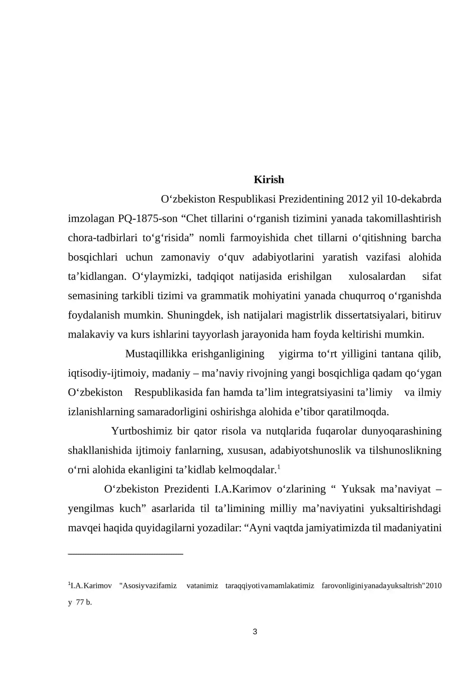 Ingliz va Uzbek tillarida sòz tartibi 3
