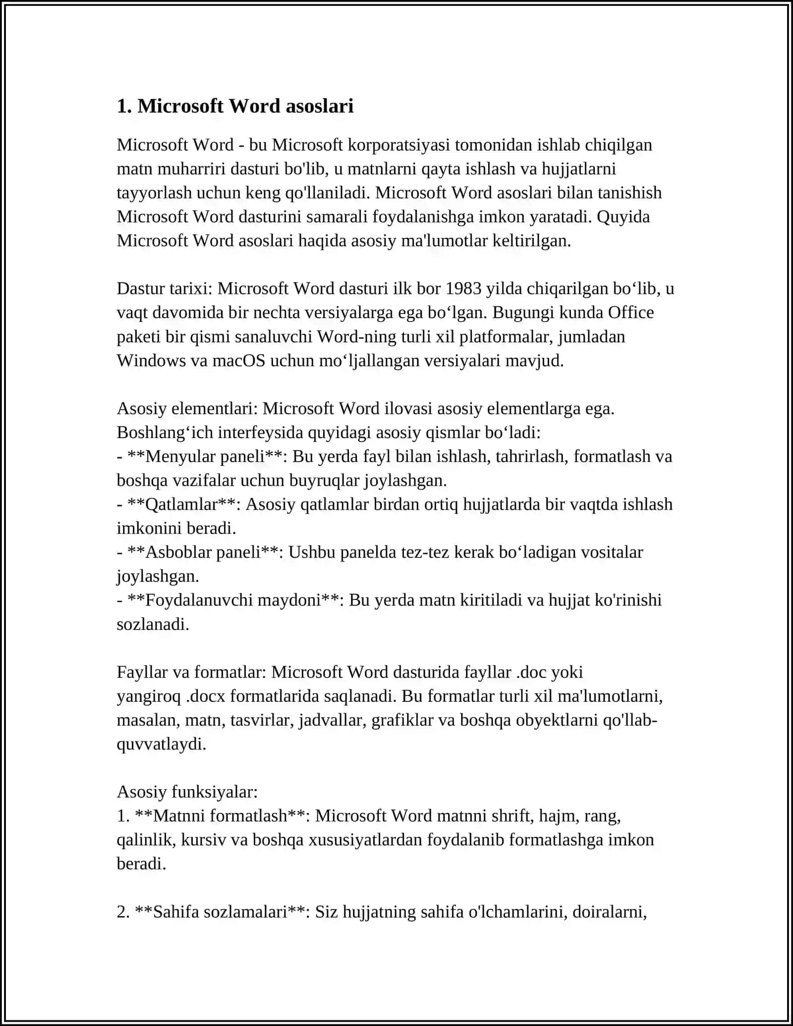MS OFFICE DASTURLAR PAKETI 3