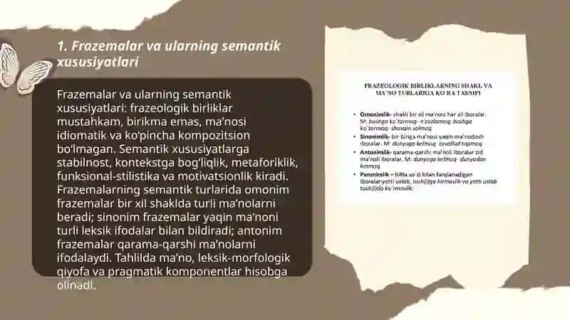 Frazemalarning semantik turlari 3