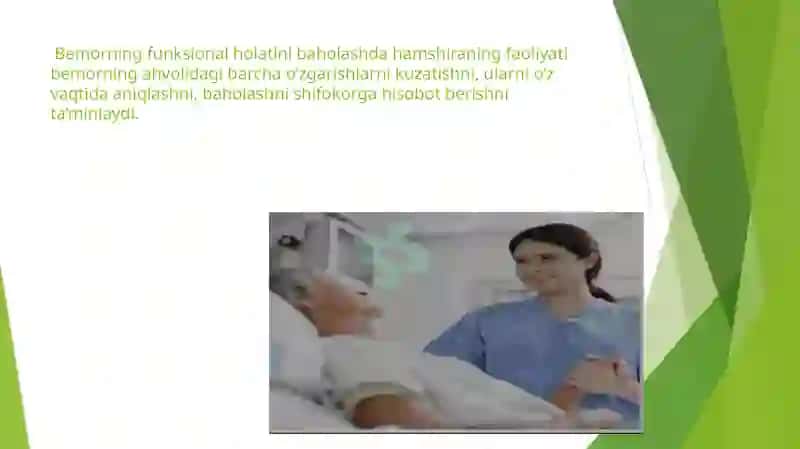 Bemorning funksional holatini baholash.Salomatlik darajasini baholash 3