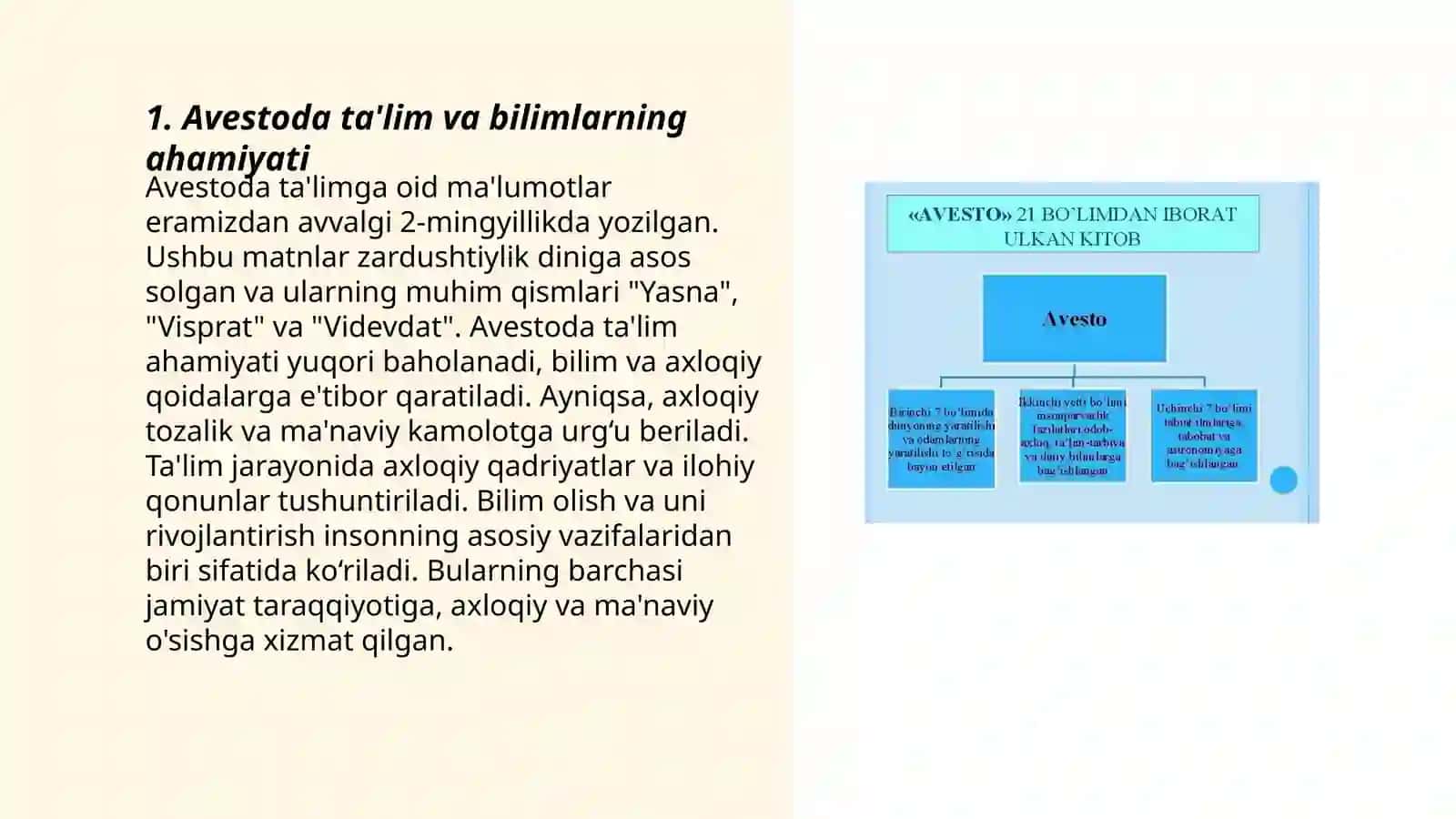 Avestoda ta'lim tarbiyaga oid fikrlar 3