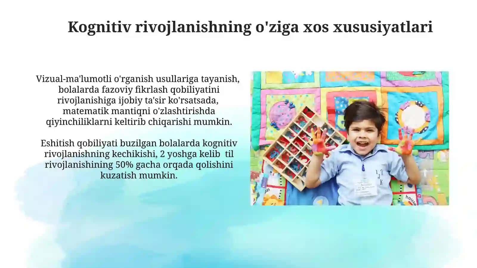 Kognitiv rivojlanishning o'ziga xos xususiyatlari 3