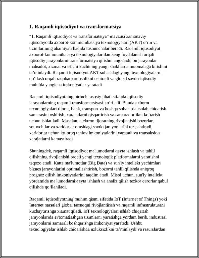 IQTISODIYOTDA AXBOROT-KOMMUNIKATSIYA TEXNOLOGIYALARI VA TIZIMLARI 3