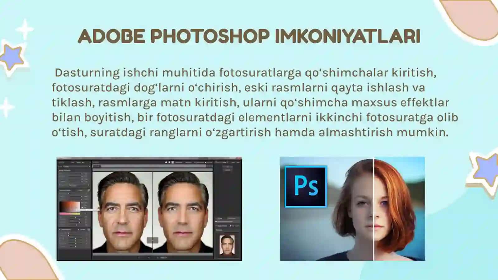 ADOBE PHOTOSHOP DASTURIINTERFEYSI VA USKUNALAR PANELI 3