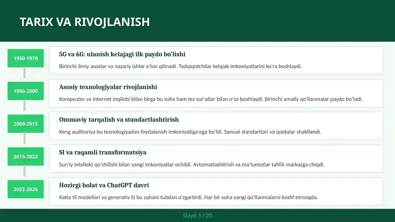 5G VA 6G: ULANISH KELAJAGI 3