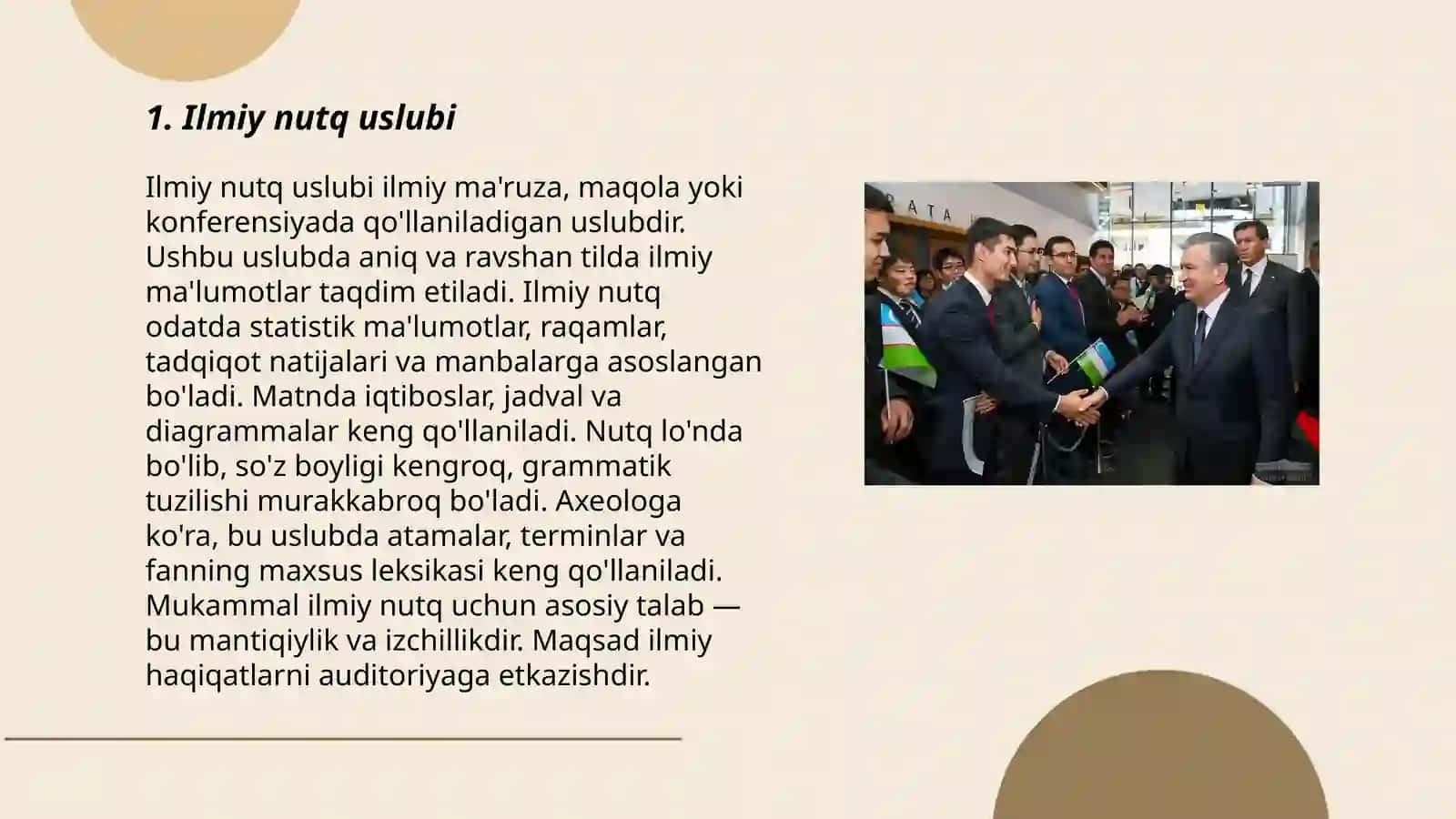 "Nutqning uslubiy shakllari" 3