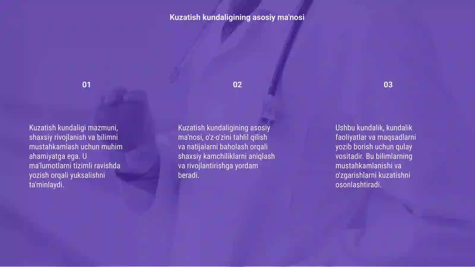 Kuzatish kundaligi mazmunini taxlili 3