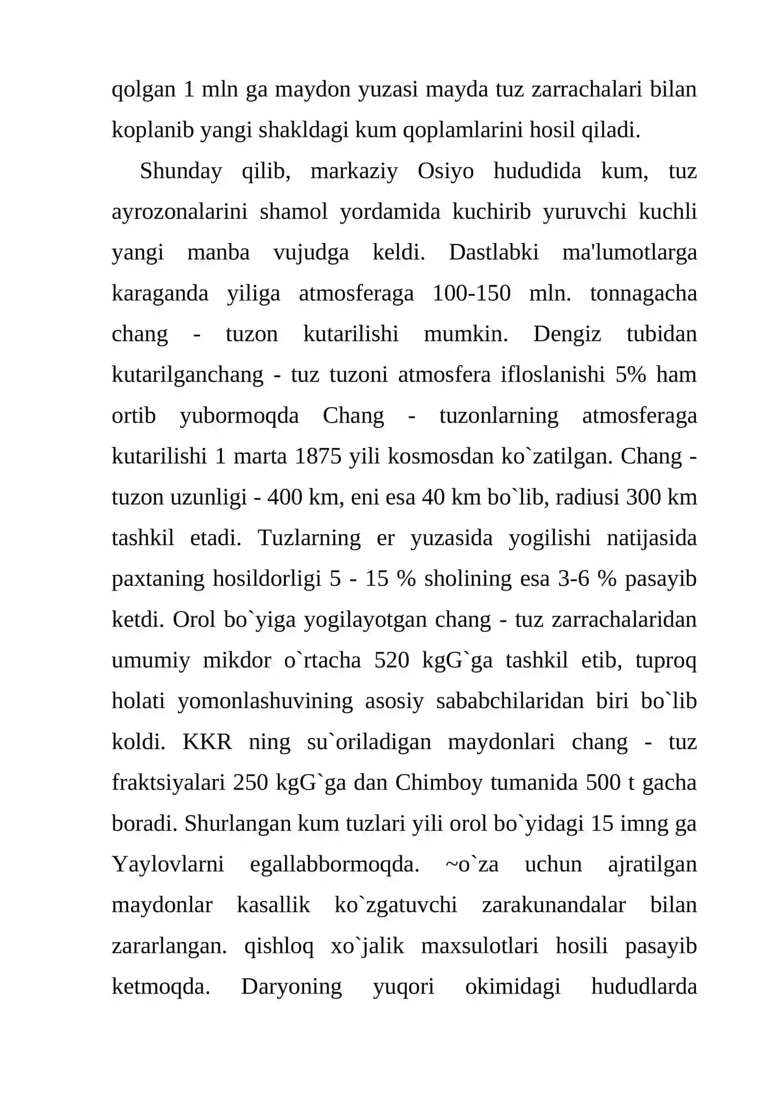 Orol dengizining ekologik ahvoli 3
