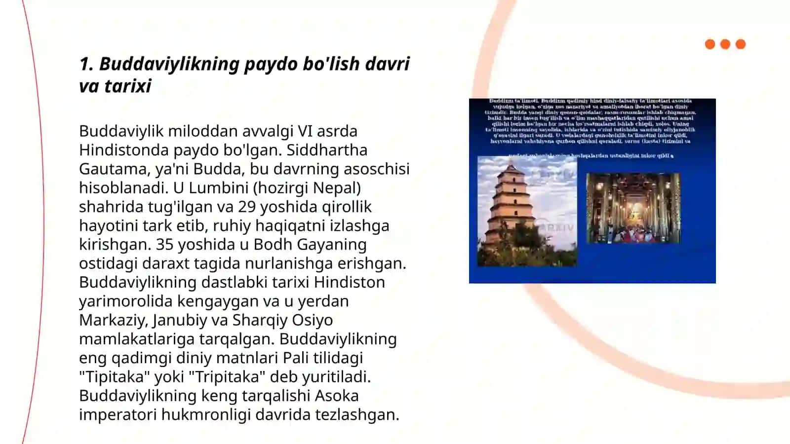 Buddaviylikning paydo bo'lish davri va tarixi 3