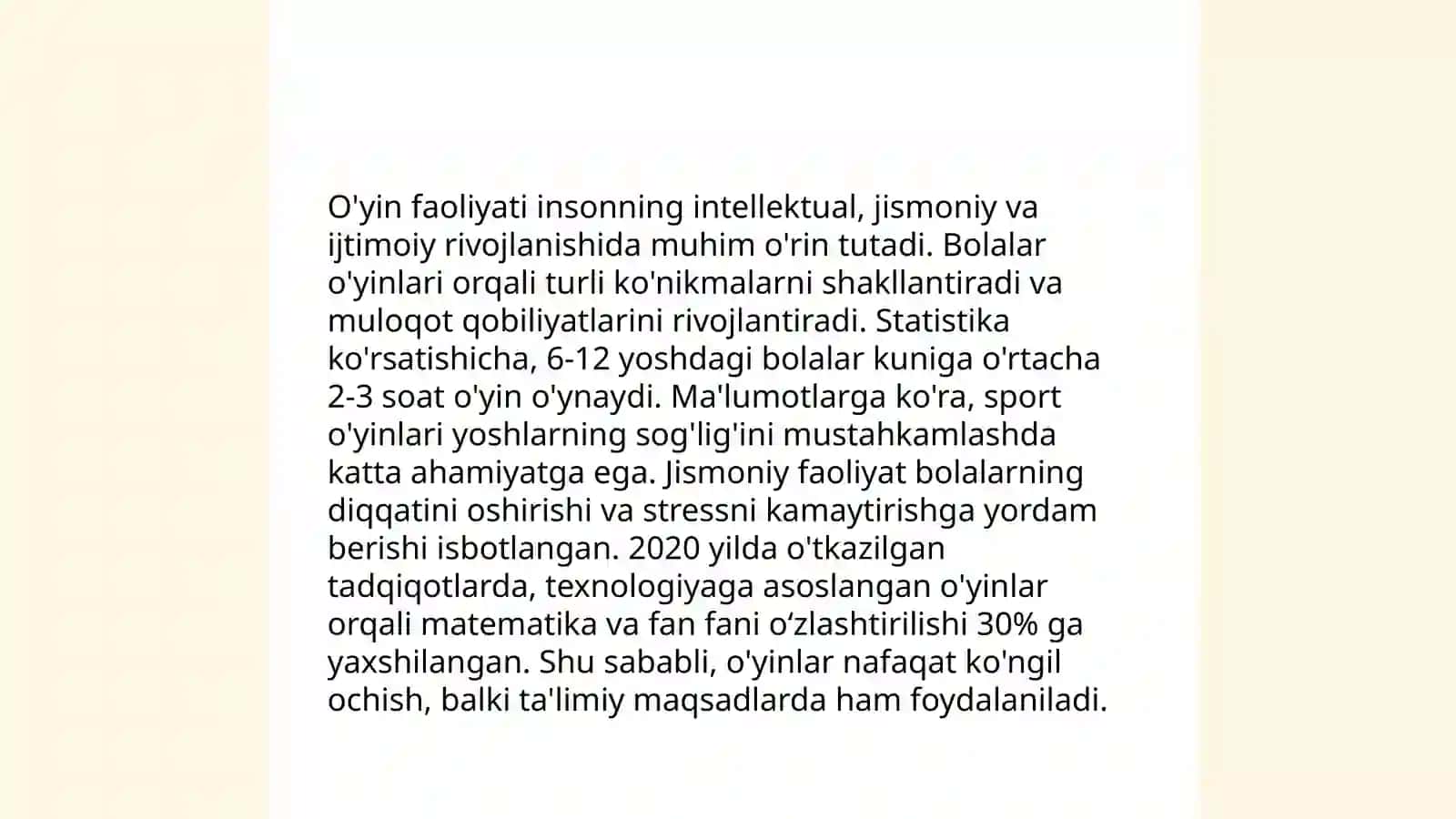 Bolalar faoliyati yònalishlari 3