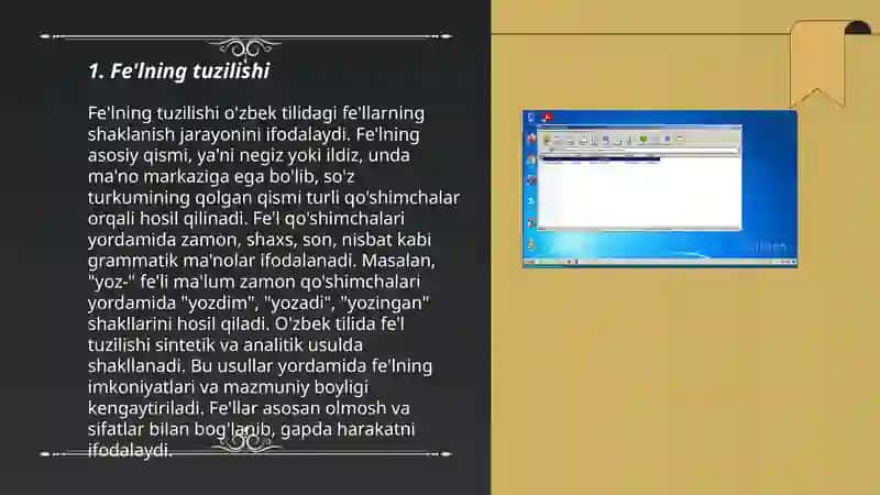 Fe'lning tuzilishi 3