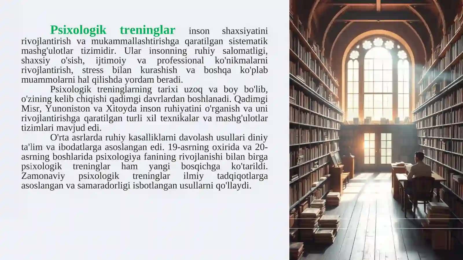 Psixologik treninglarning tarixiy rivojlanishi 3