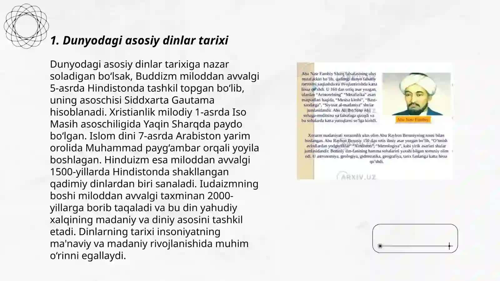 Jahon dinlarining qiyosiy taxlili 3