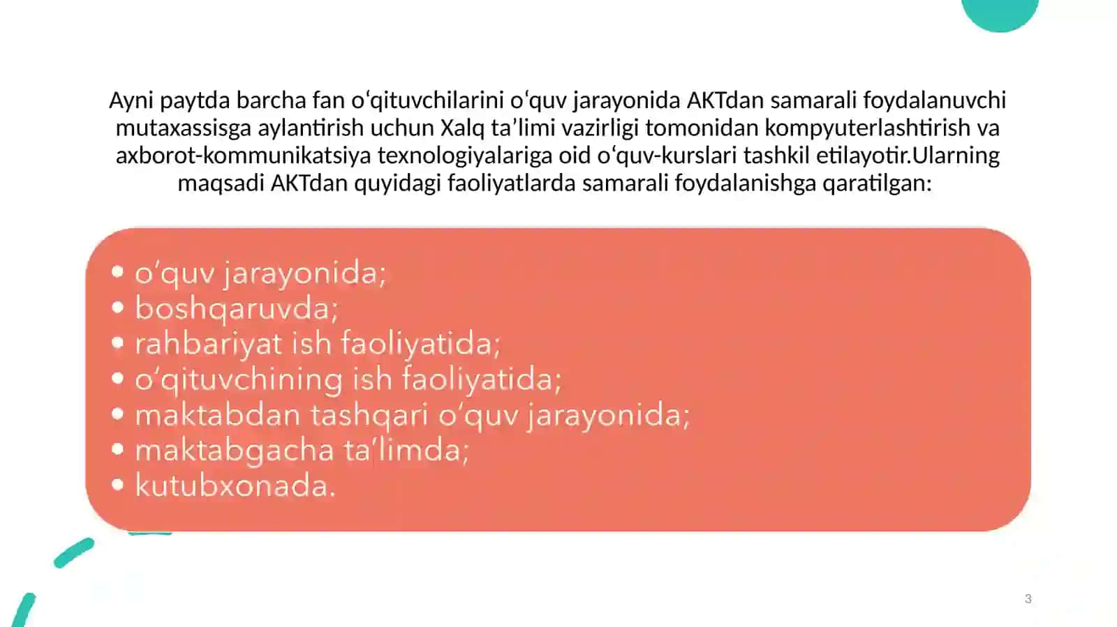 Matematika o’qituvchisining kompyuter savodxonligi 3