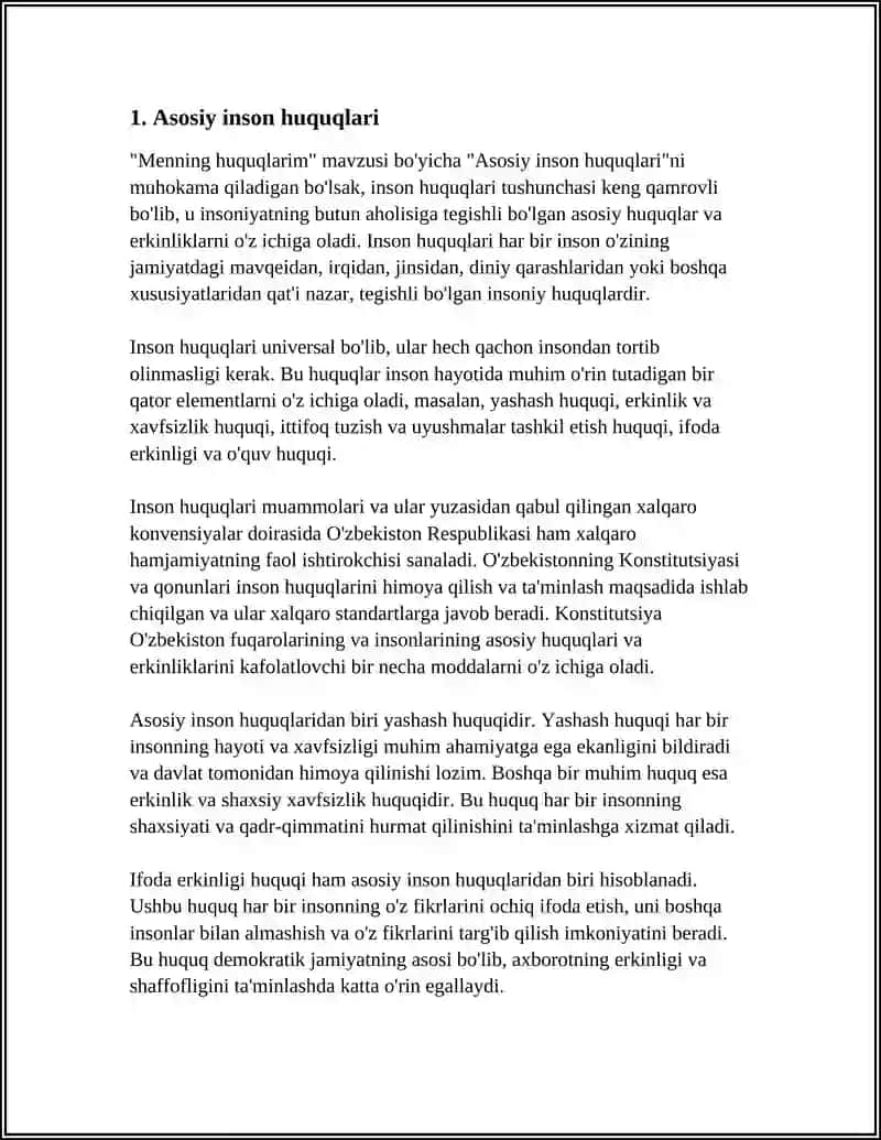 MENING HUQUQLARIM 3