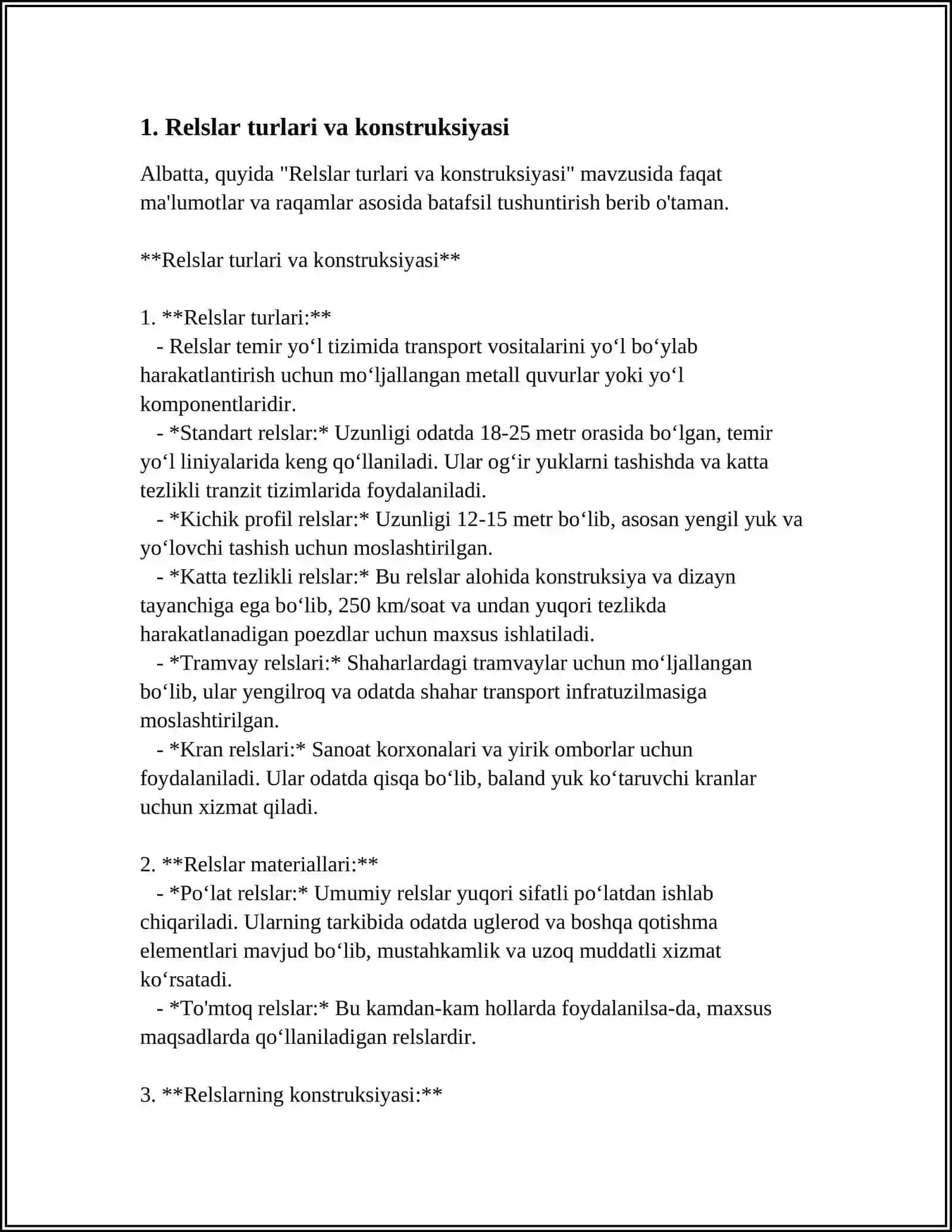 RELSLAR VA STRELKALI OʻTKAZGICHLAR 3