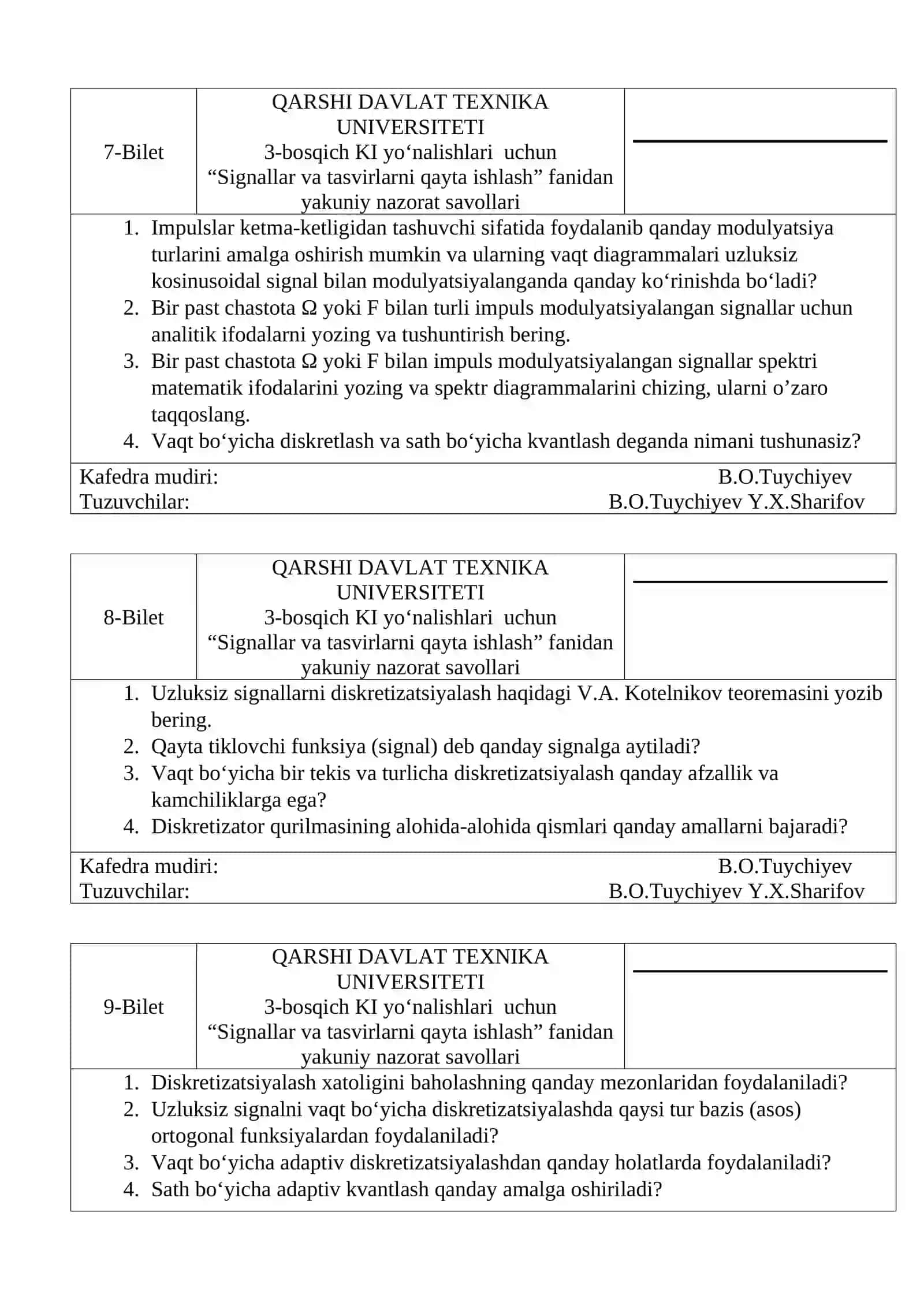 QARSHI DAVLAT TEXNIKA UNIVERSITETI 3