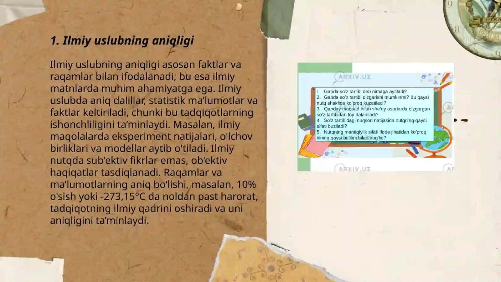 Ilmiy uslub va uning leksik grammatik hususiyatlari 3