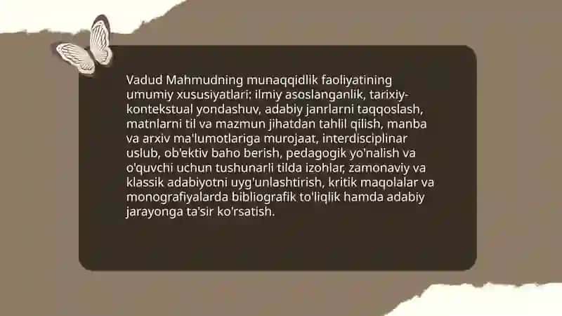 Vadud Mahmudning munaqqidlik faoliyati 3
