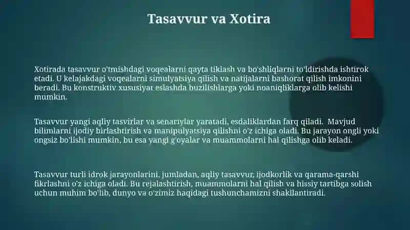 Xayol haqida tushuncha 3