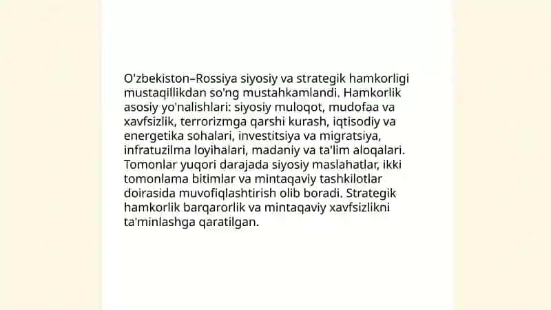 Ozbekistoning tashqiy siyosiy aloqalari 3