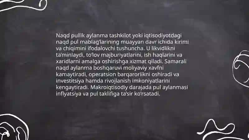 Naqd pullik aylanma va uni tashkillashtirish 3
