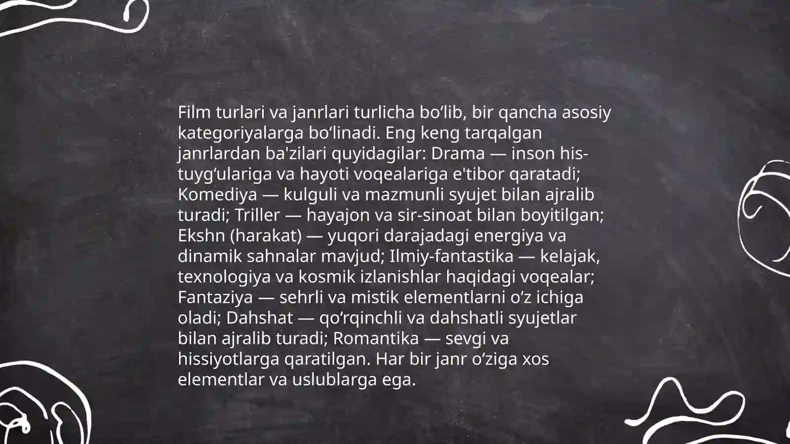 Film turlari va janrlari 3