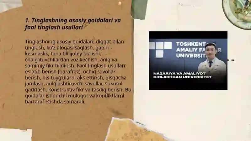 O'zgani anglash va o'zini anglatish qoidalari 3