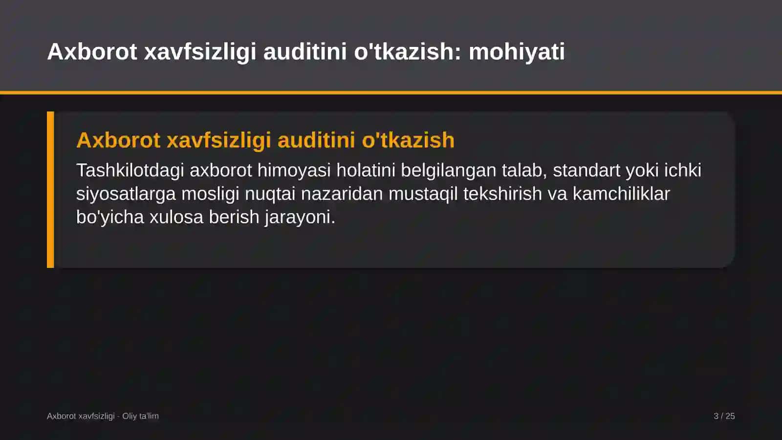 yuqumli kasalliklar shifoxonalarida axborot xavfsizligi auditini o'tkazish 5040 3