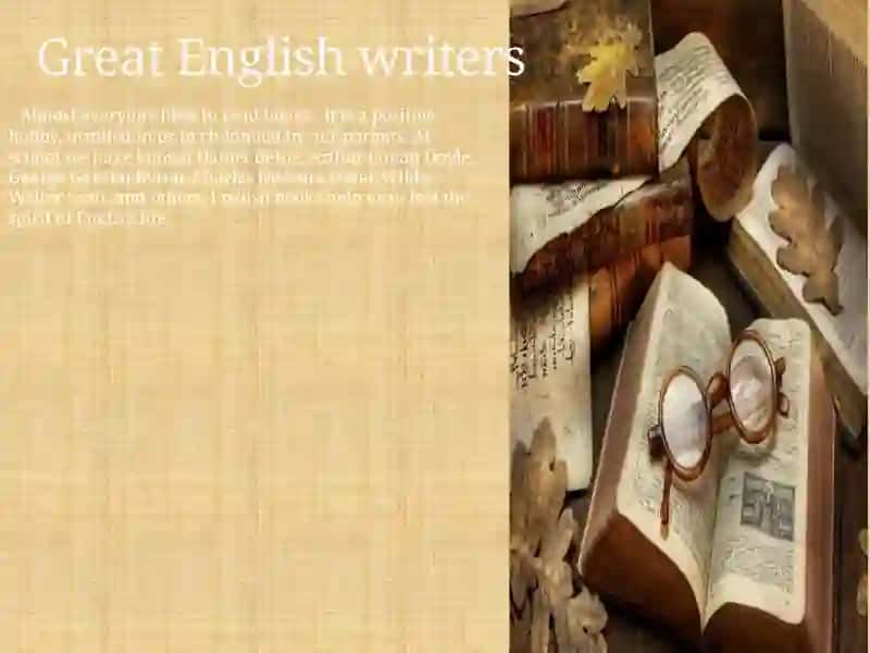 Presentation about English literature 3