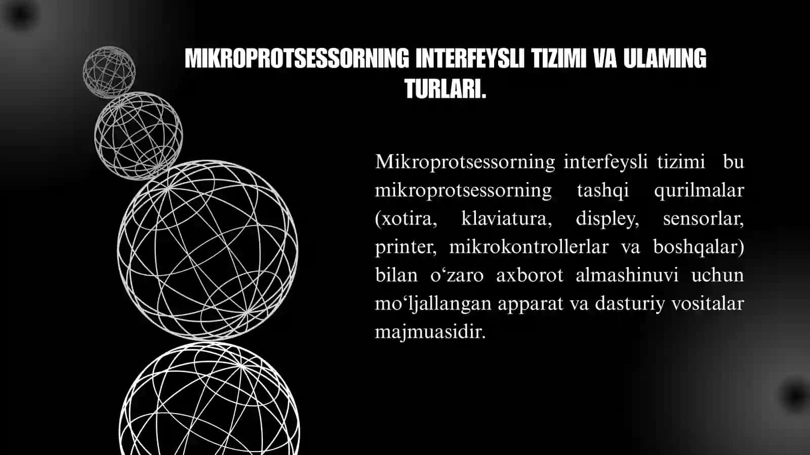 Mikroprotsessor va interfeys tushunchasi 3