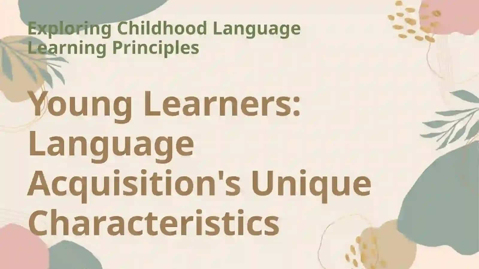 Assessment of the young learners’ language performance 3