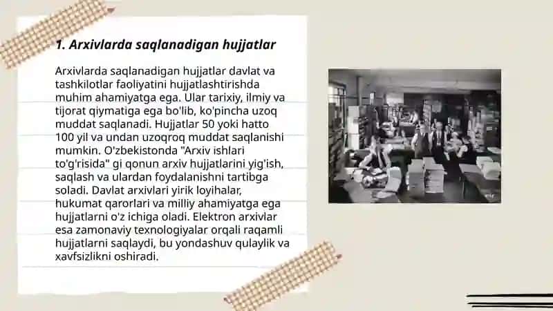 Arxivlar va muzeylar oʻlkani oʻrganishda muhim manba sifatida 3