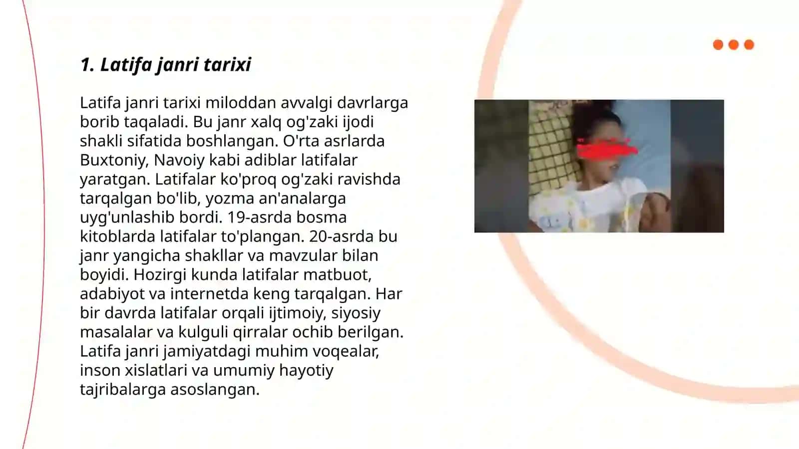 Latifa,Lof, askiya janrlari boʻyicha 3