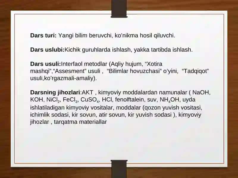 Asoslarning olinishi va xossalari 3